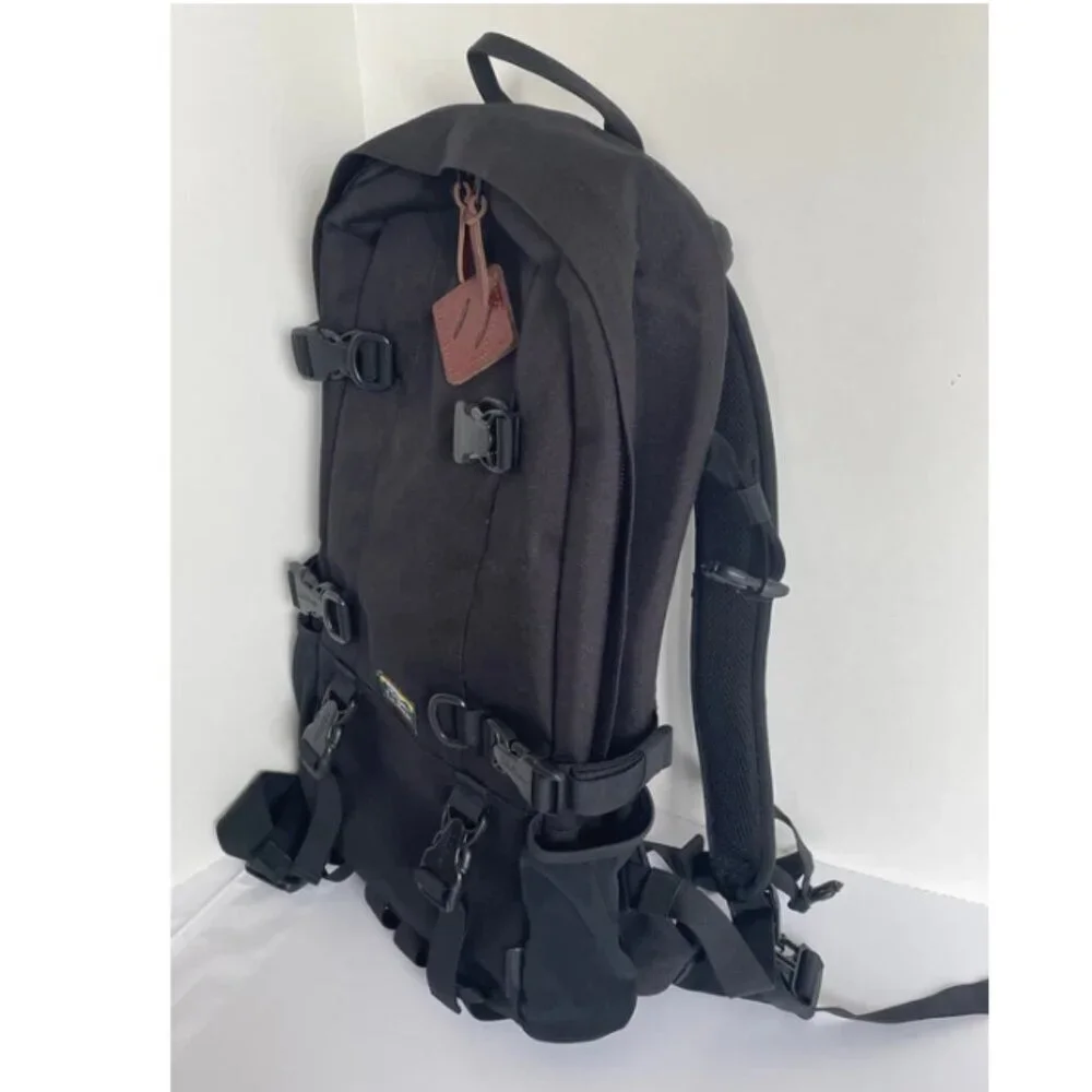 L.L.Bean Bigelow Cordura Backpack Black Nylon Day Hiking Mountain H2O